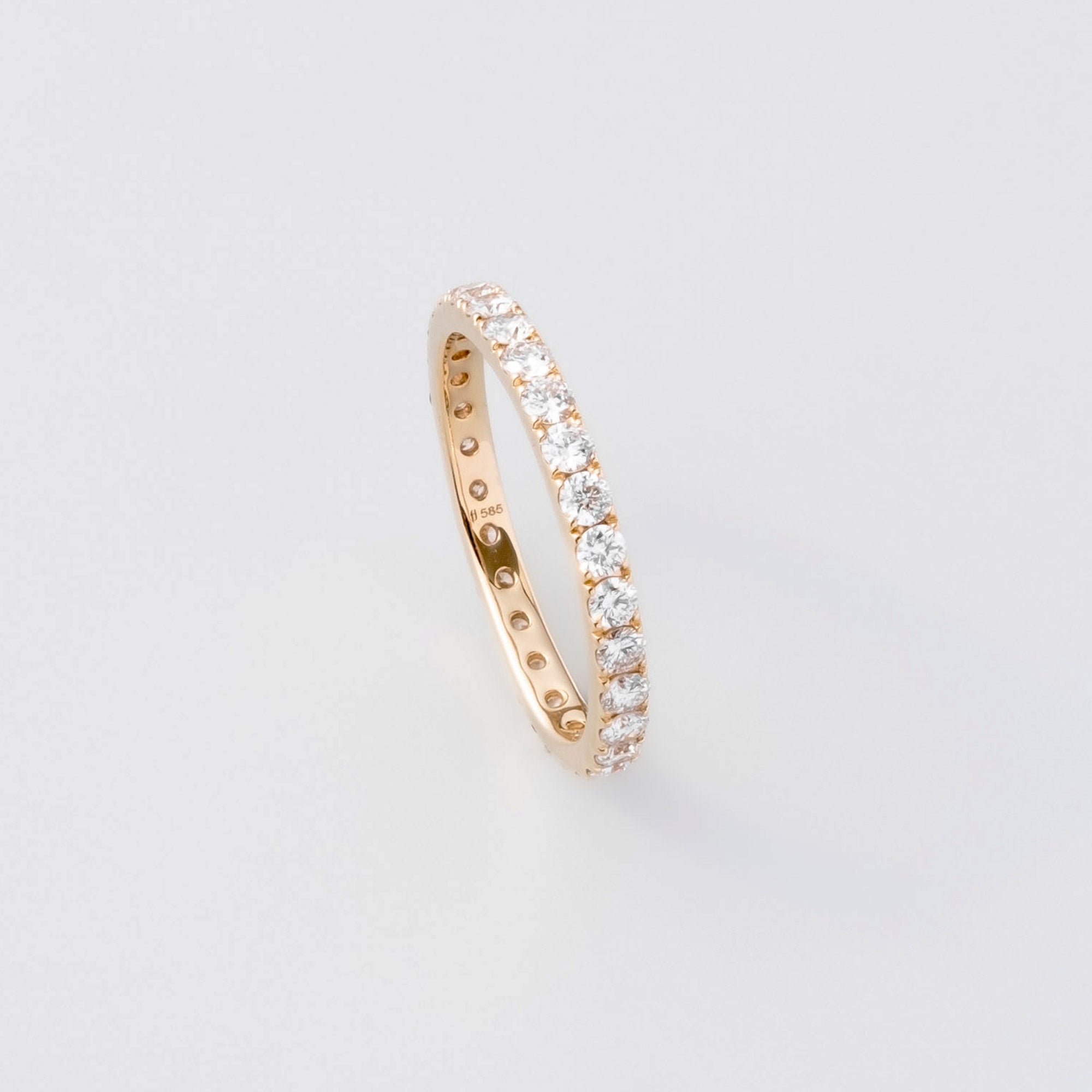 diamond band ring | solid gold