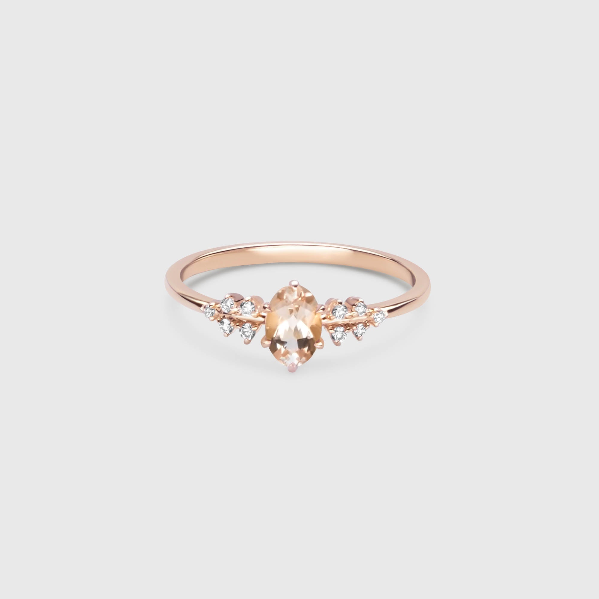 the iconic morganite engagement ring | solid gold