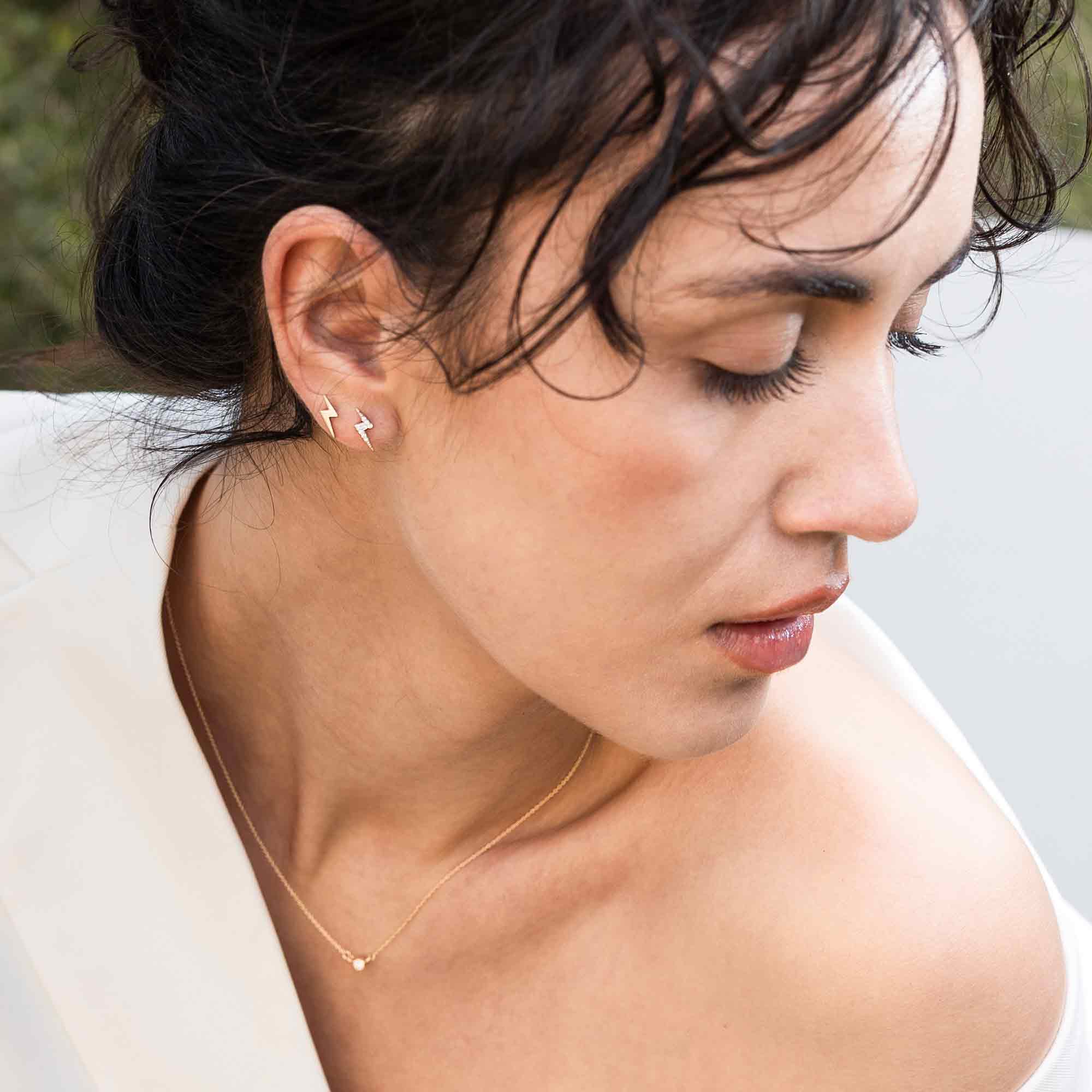 flash helix stud | solid gold