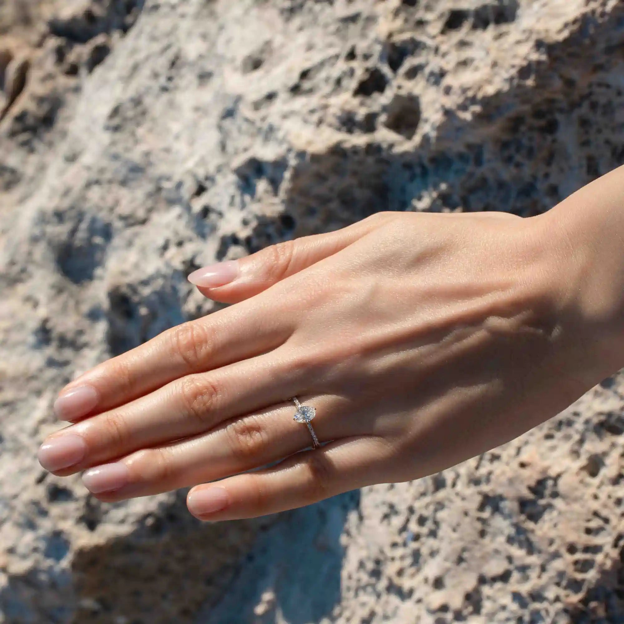 the grande engagement ring | solid gold