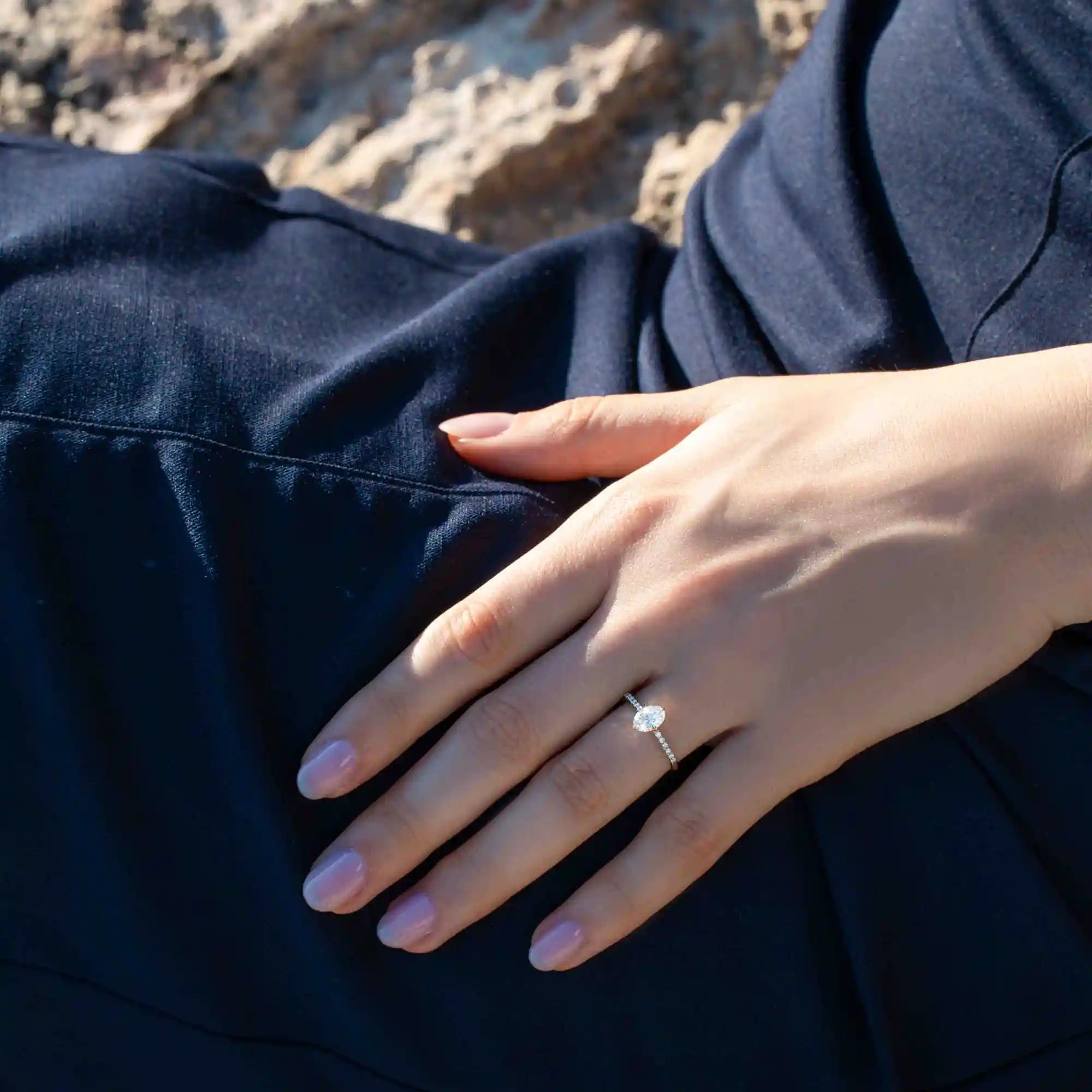the grande engagement ring | solid gold