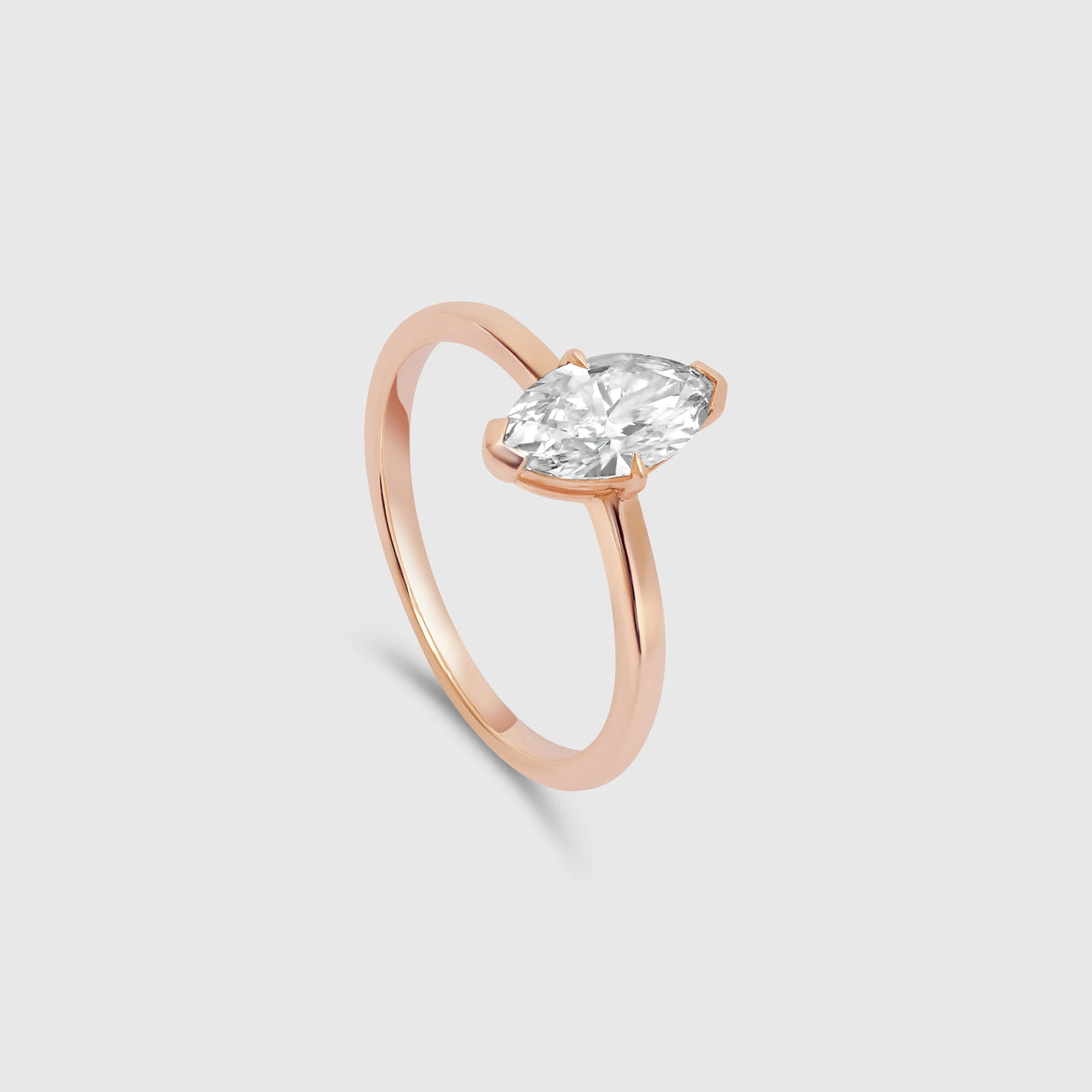 the marquise engagement ring | solid gold