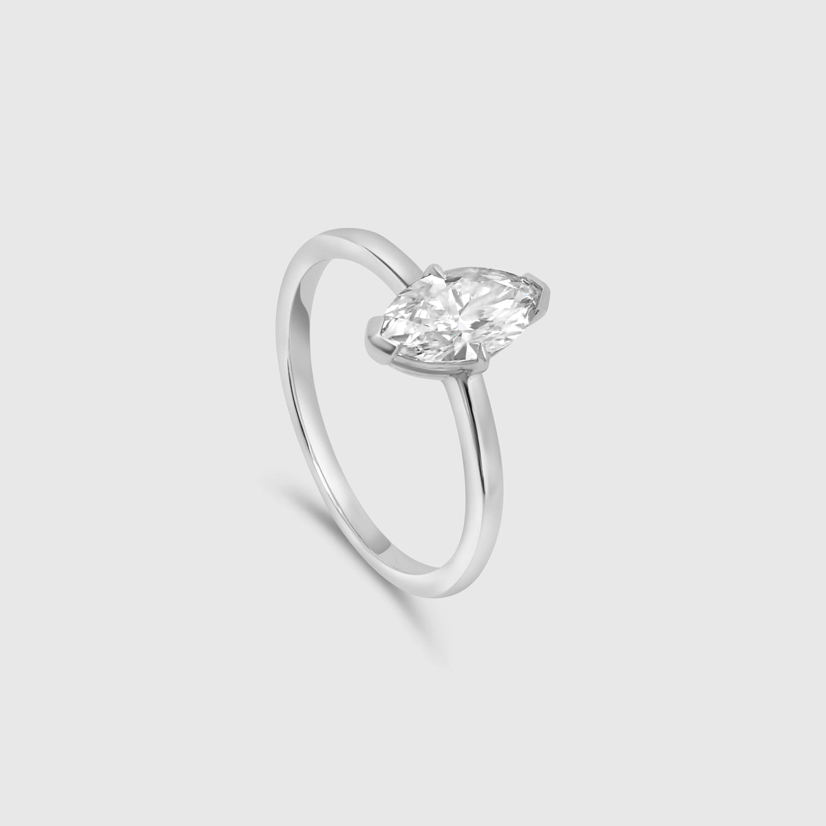 the marquise engagement ring | solid gold