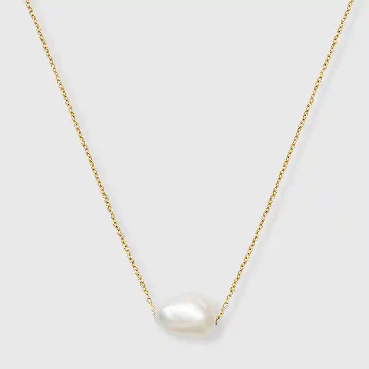 chunky single pearl necklace