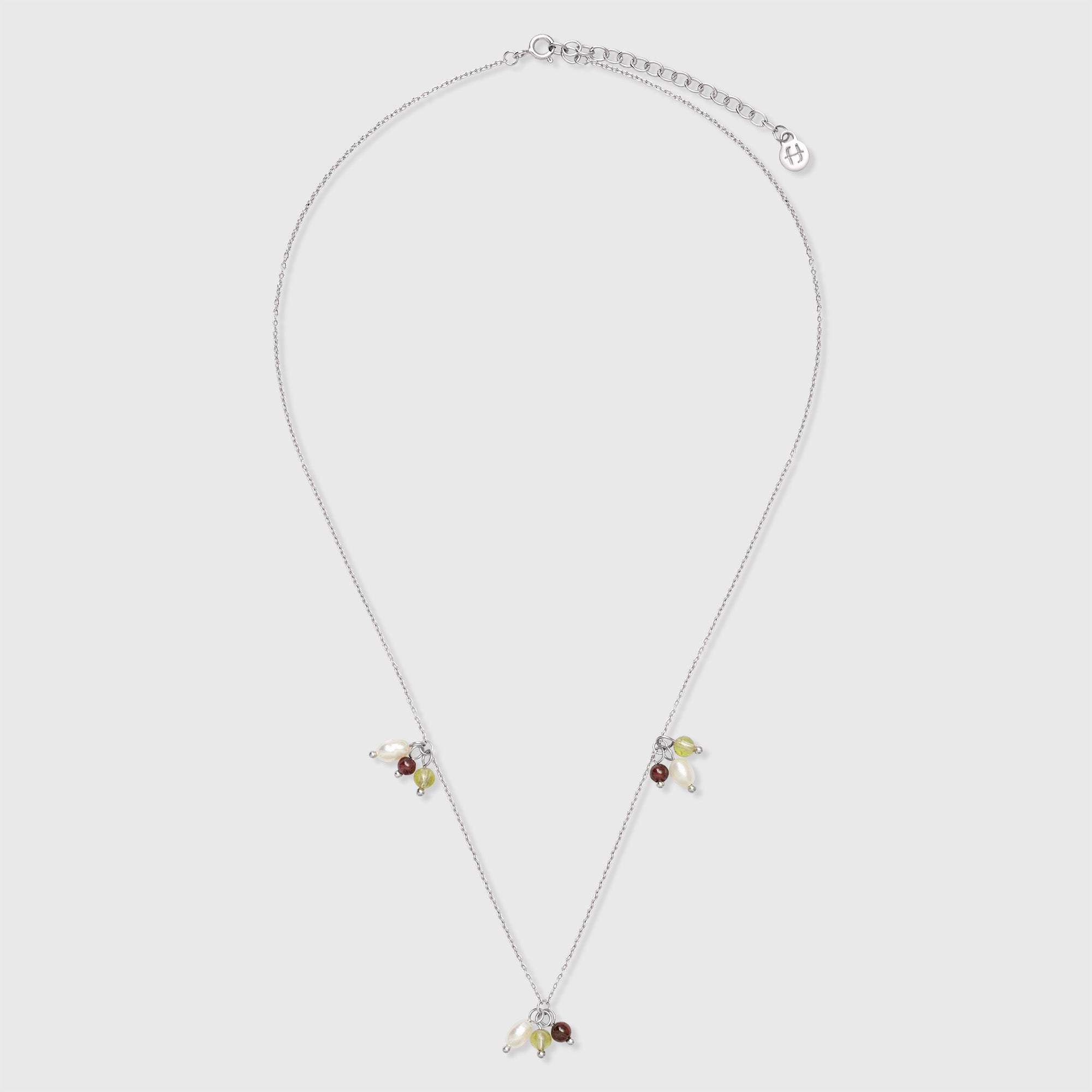 triple gemstone necklace M/L