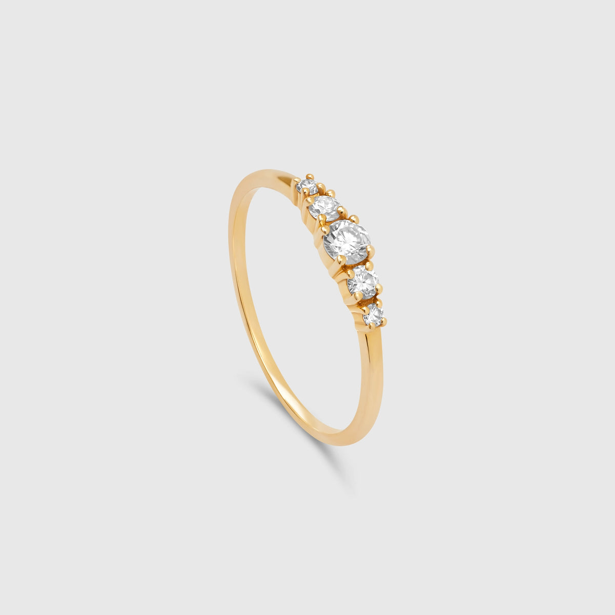 the petite engagement ring | solid gold