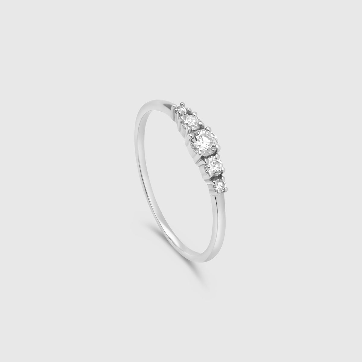 the petite engagement ring | solid gold