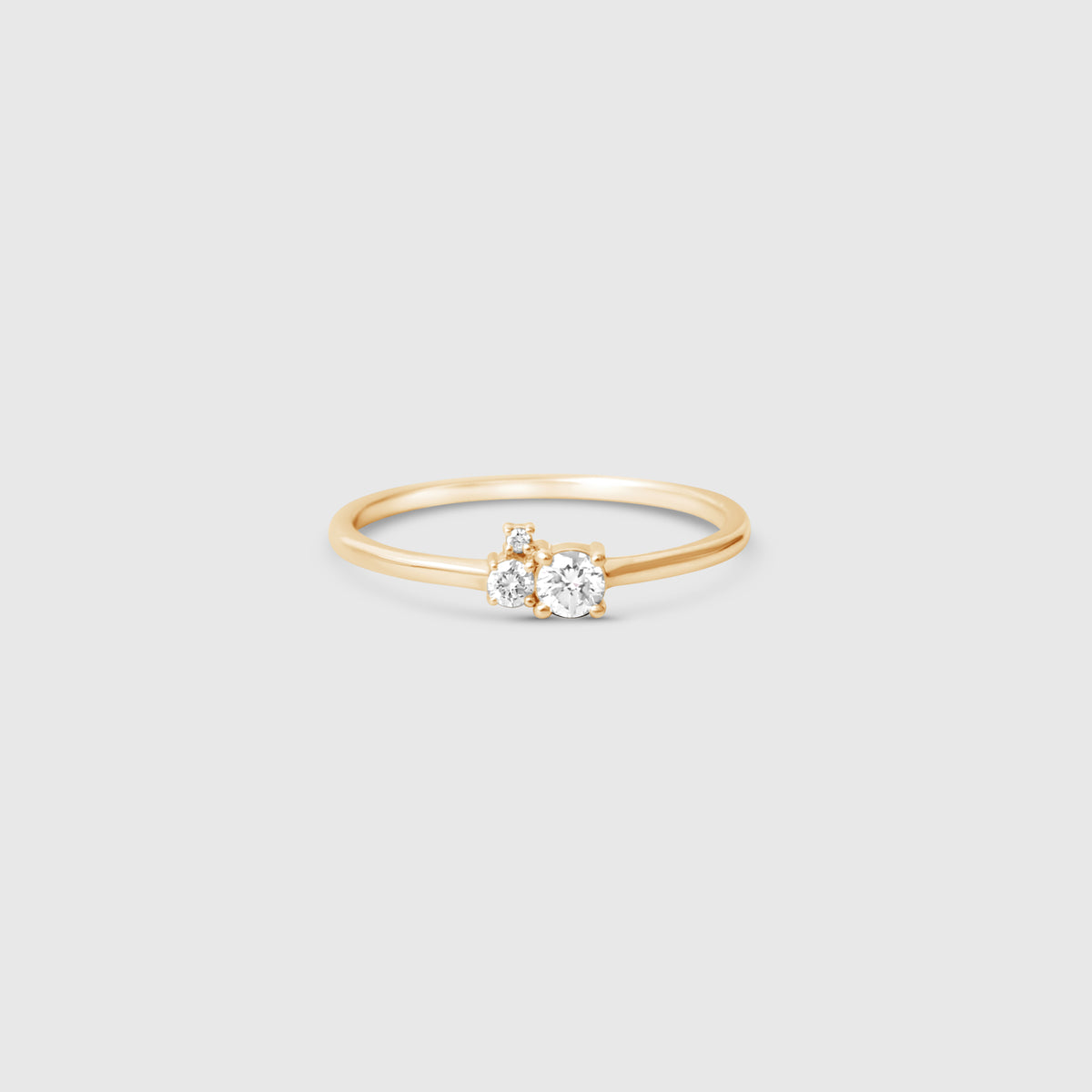 the trio engagement ring | solid gold