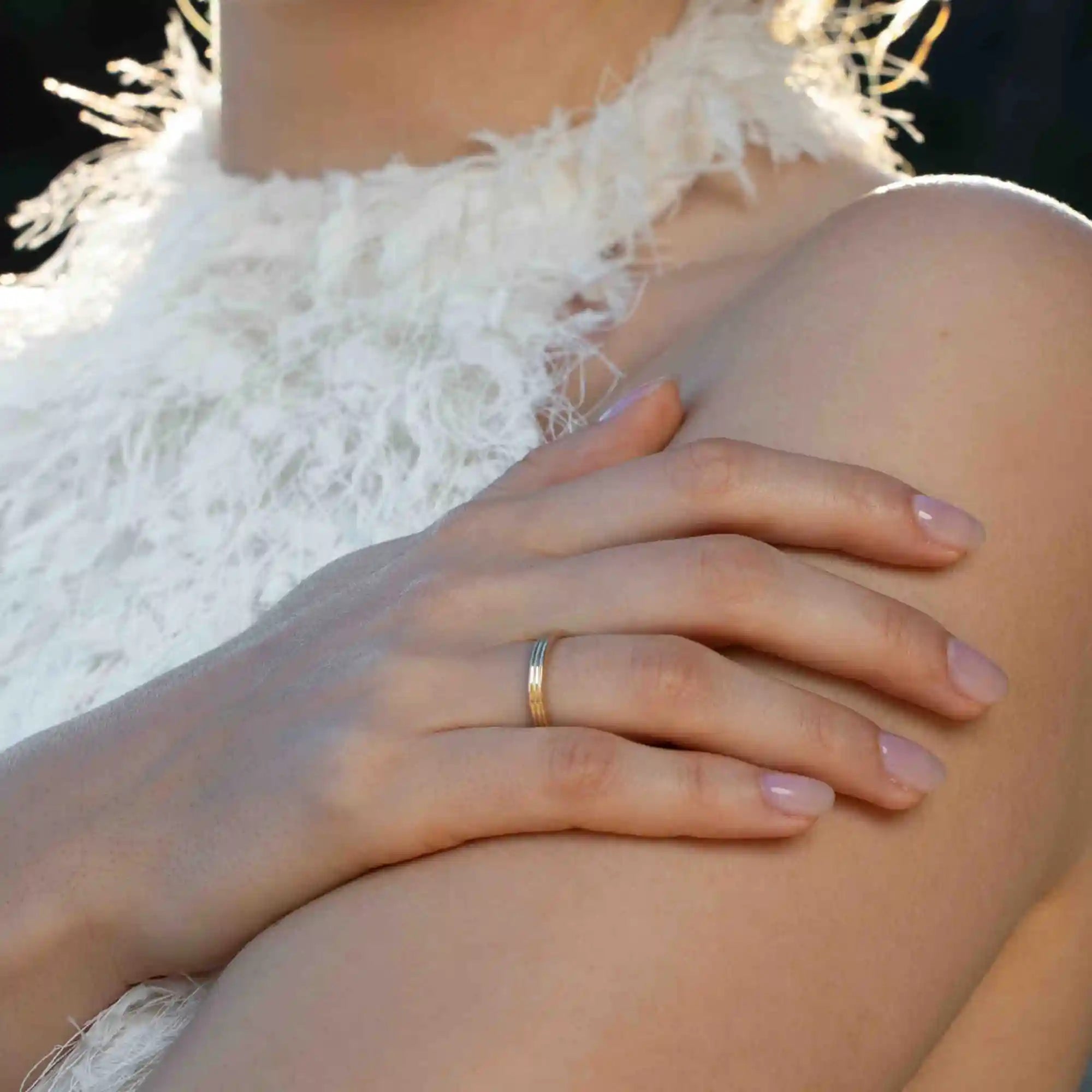 Ehering - triple line wedding band | solid gold