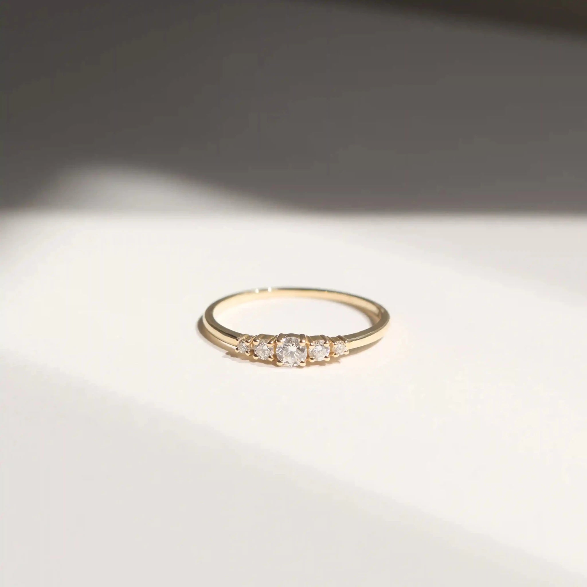 the petite engagement ring | solid gold