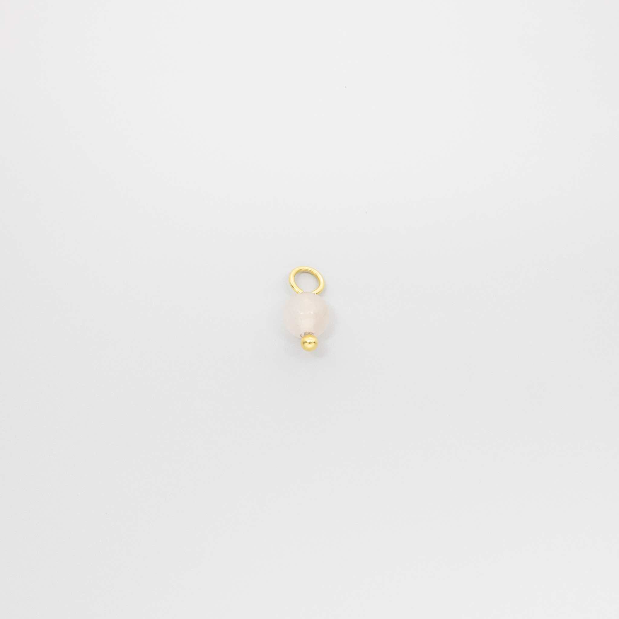 gemstone &amp; pearl hoop charms