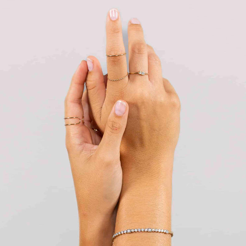 the trio engagement ring | solid gold