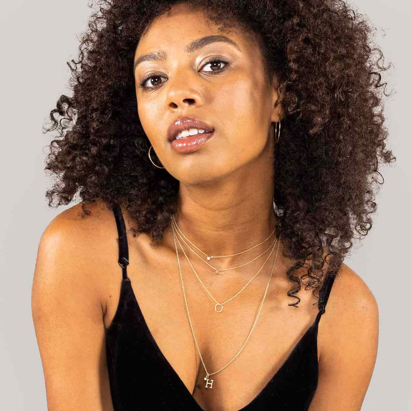 Tiny Diamond Choker | Discreet diamond necklace - fejn jewelry