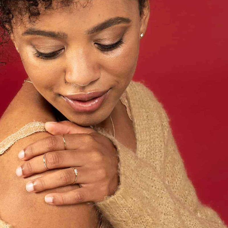 sparkle baguette ring