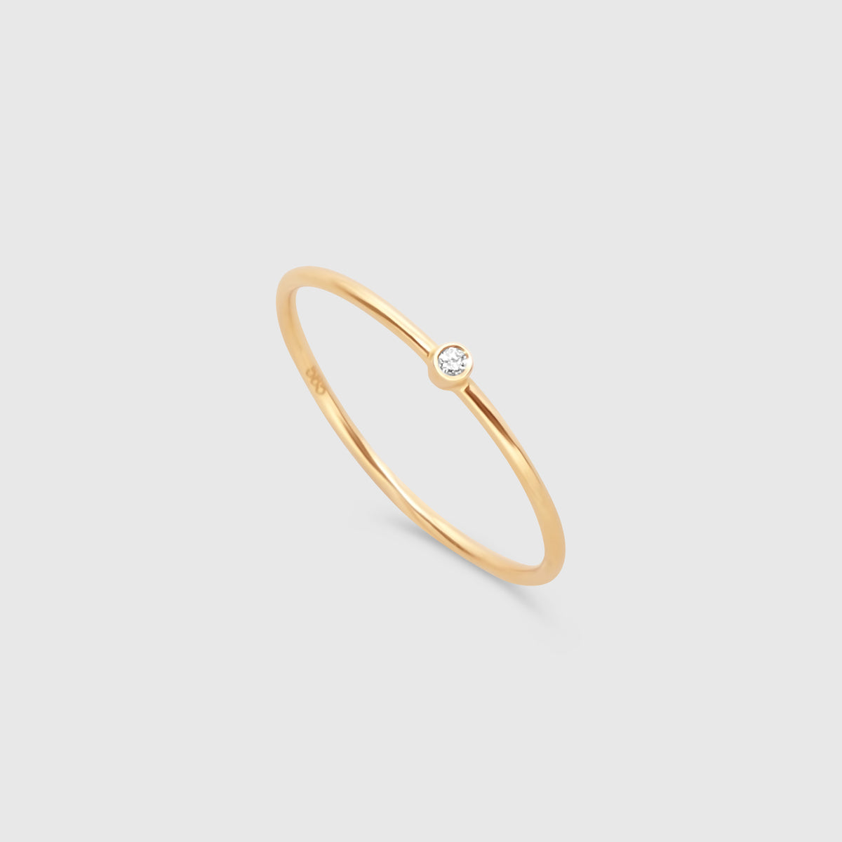 single diamond ring | solid gold