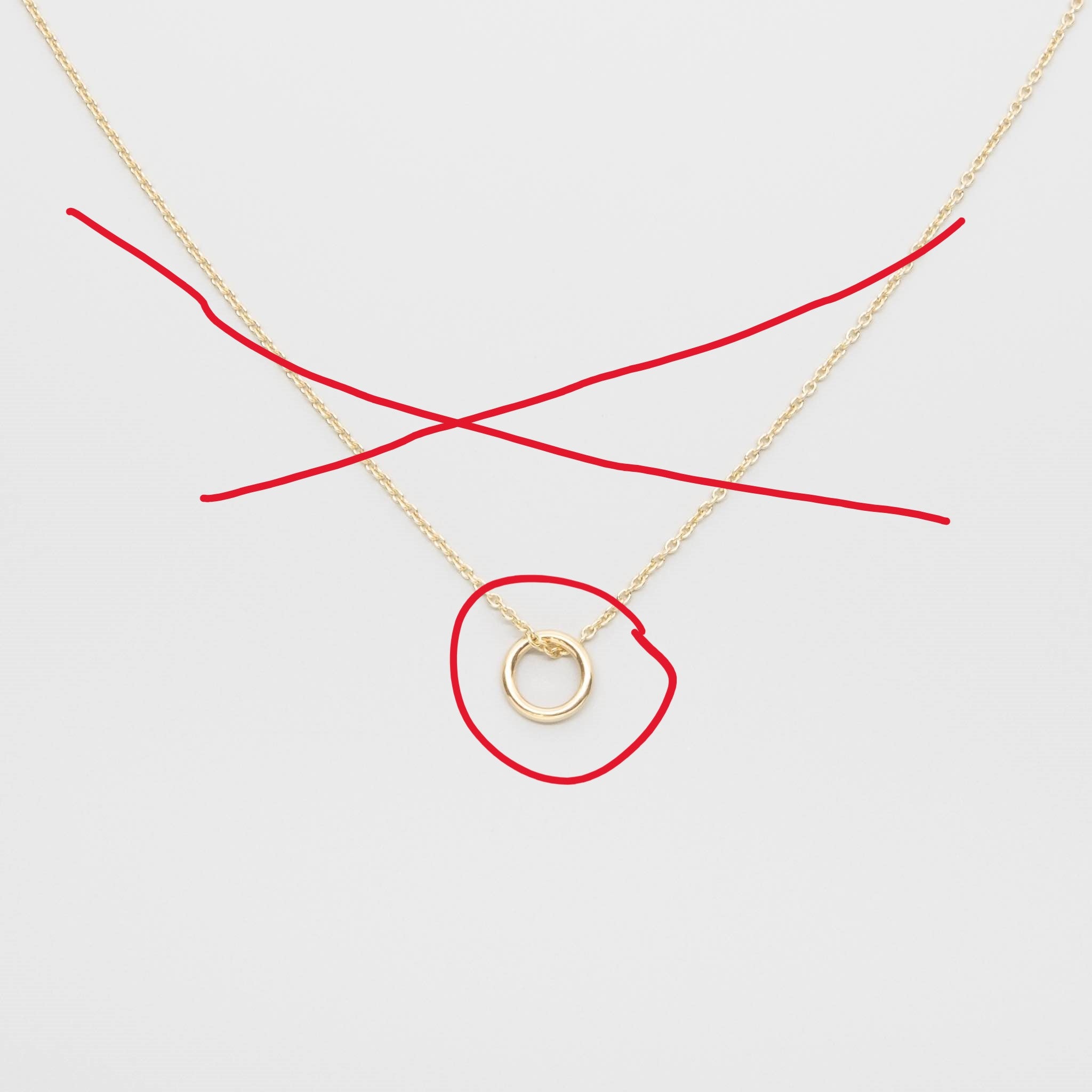 small circle charm | solid gold