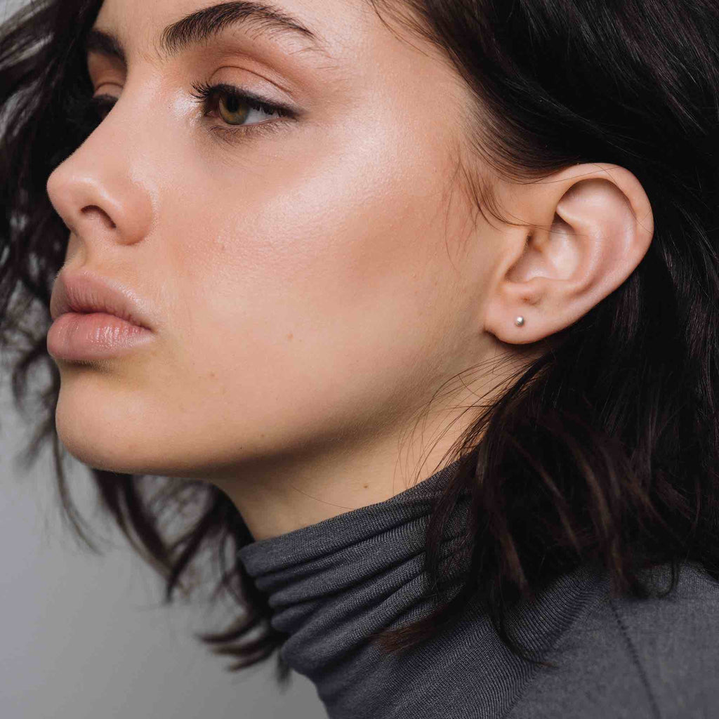 shiny ball stud - Roségold Sale