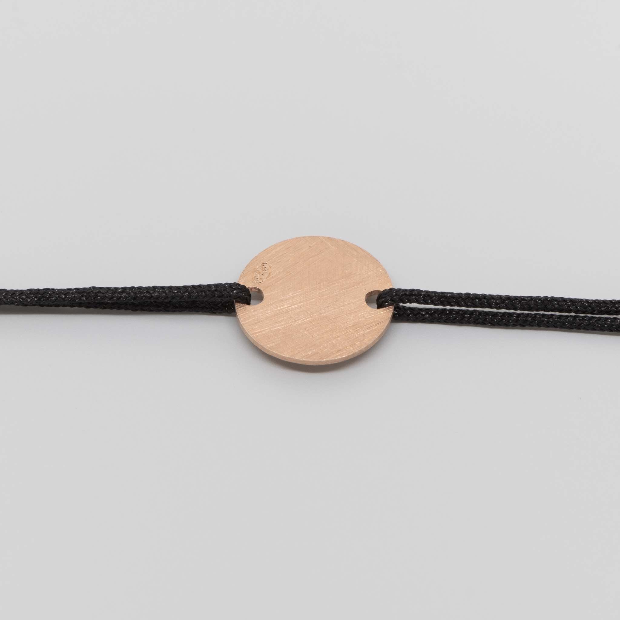 filigranes Armband mit Plättchen roségold schwarz