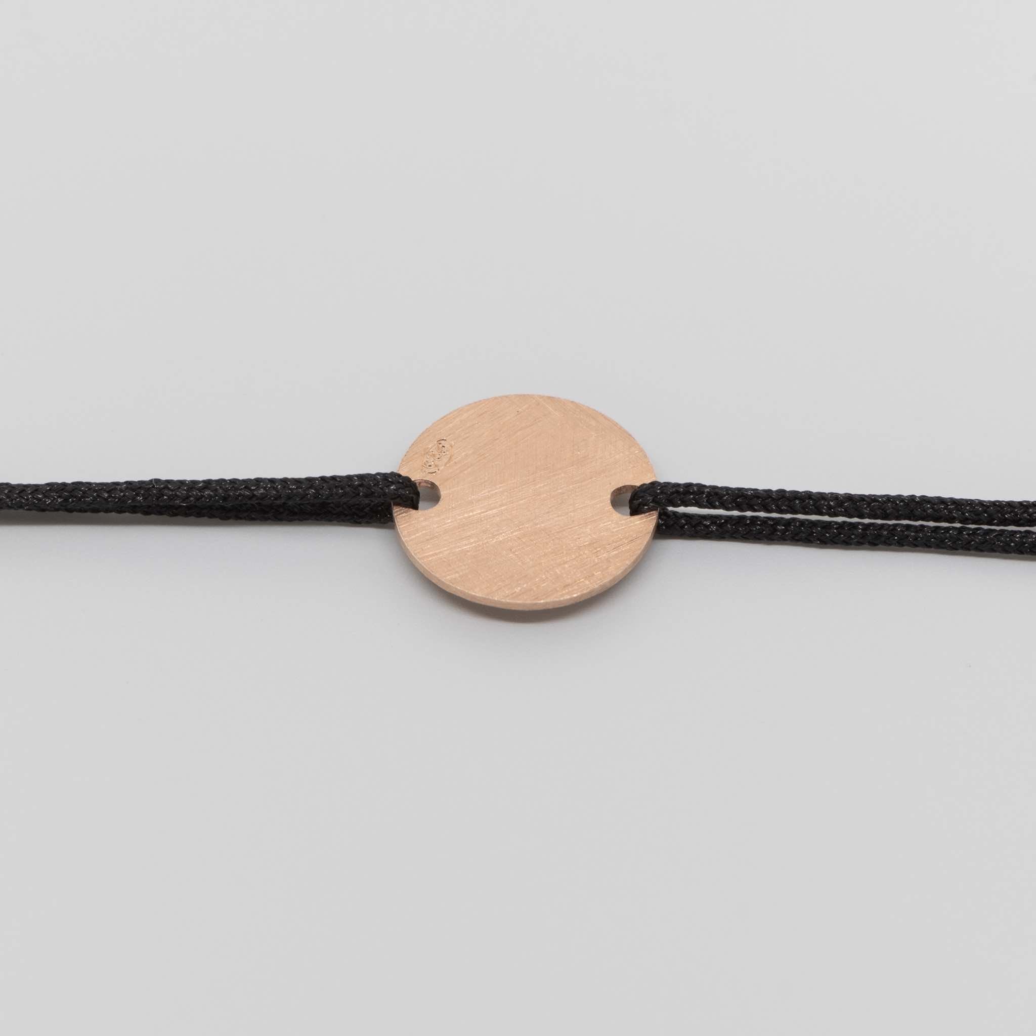 satin disc bracelet rosegold