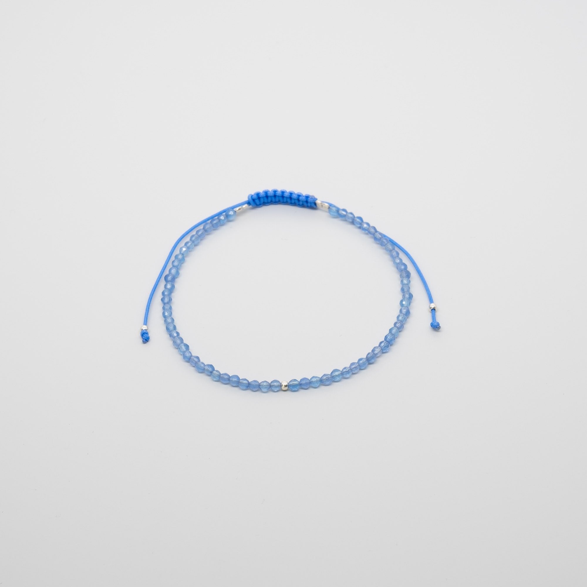 birthstone Armband September Chalcedony blue