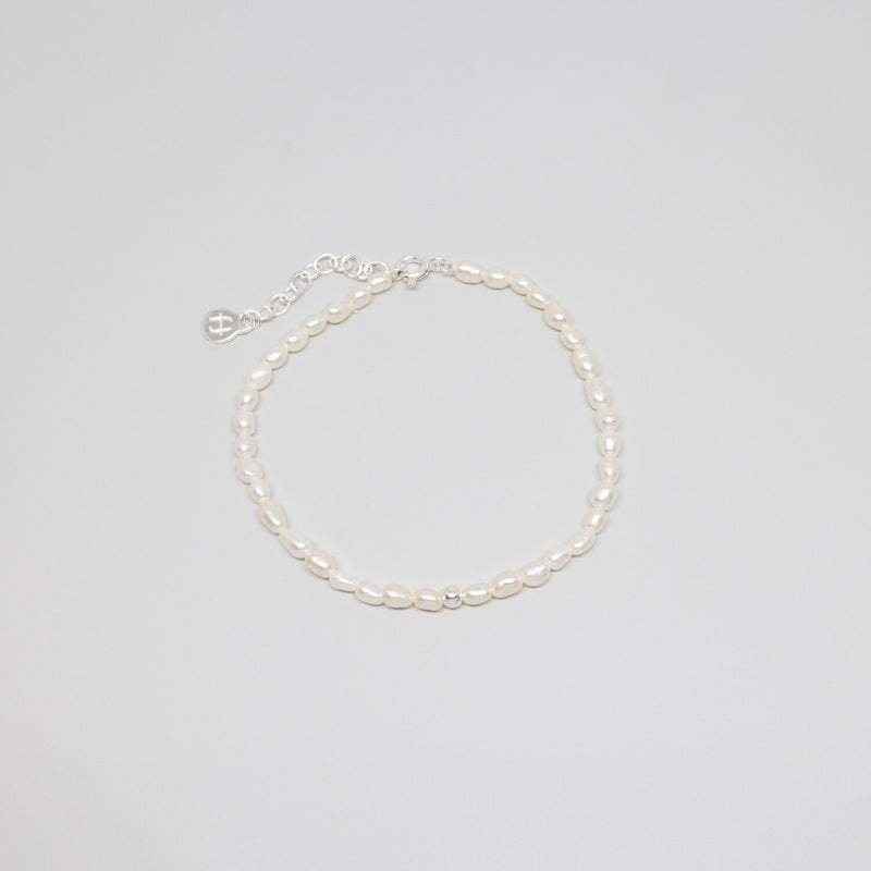 perlenarmband pearl bracelet silber
