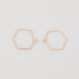Creole hexagon hoop 24K roségold vergoldet