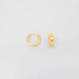 satin huggie creolen gold