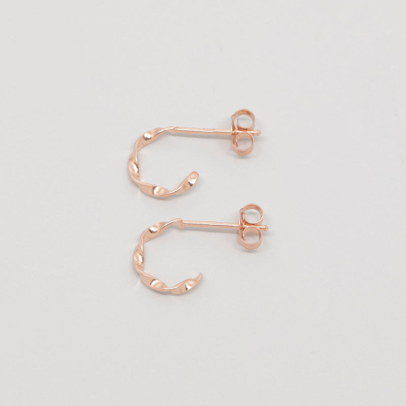 gedrehte creole twisted hoop rosegold XS