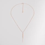 Lange Kette Y Form vergoldet roségold