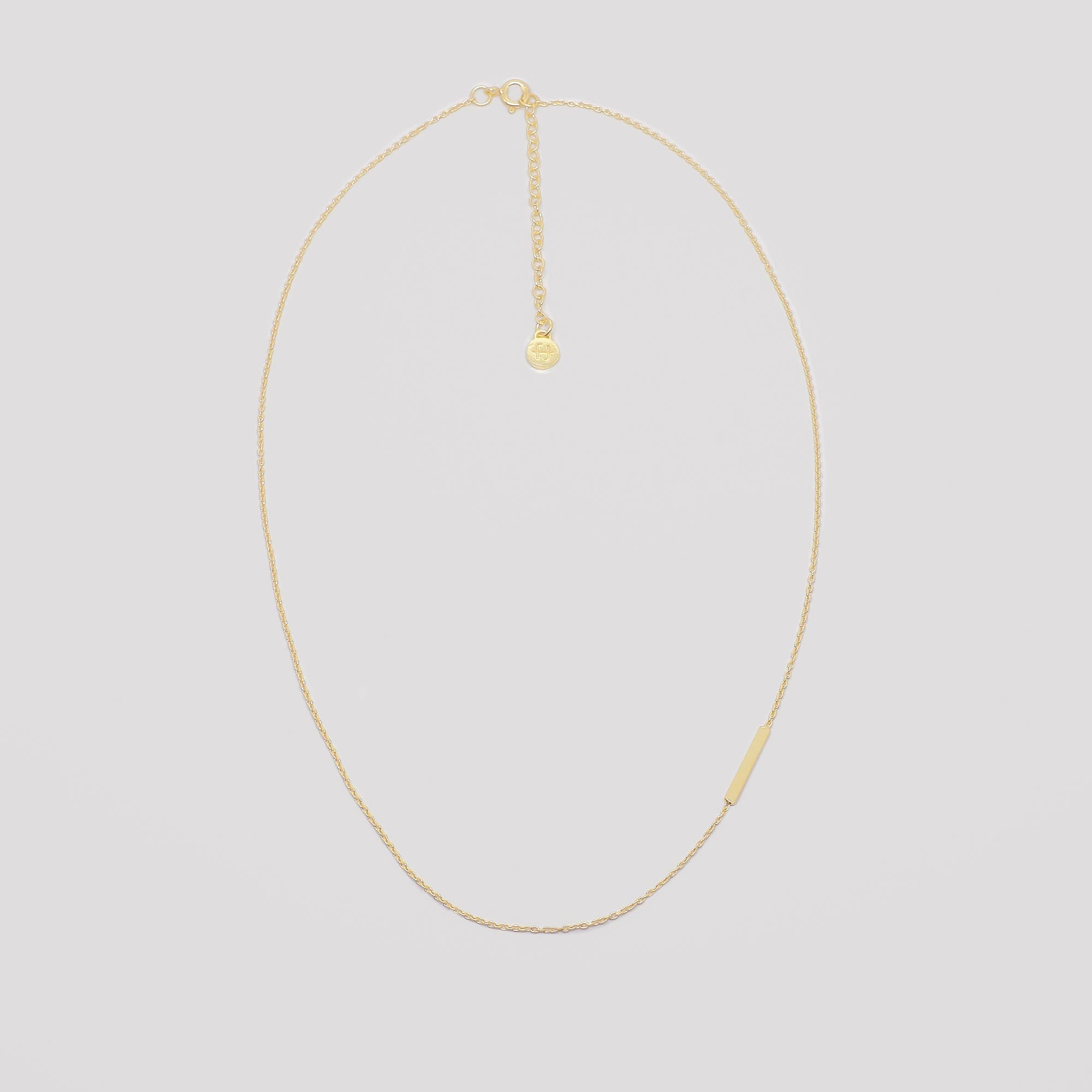 Kette bar necklace gold, nachhaltiger Schmuck