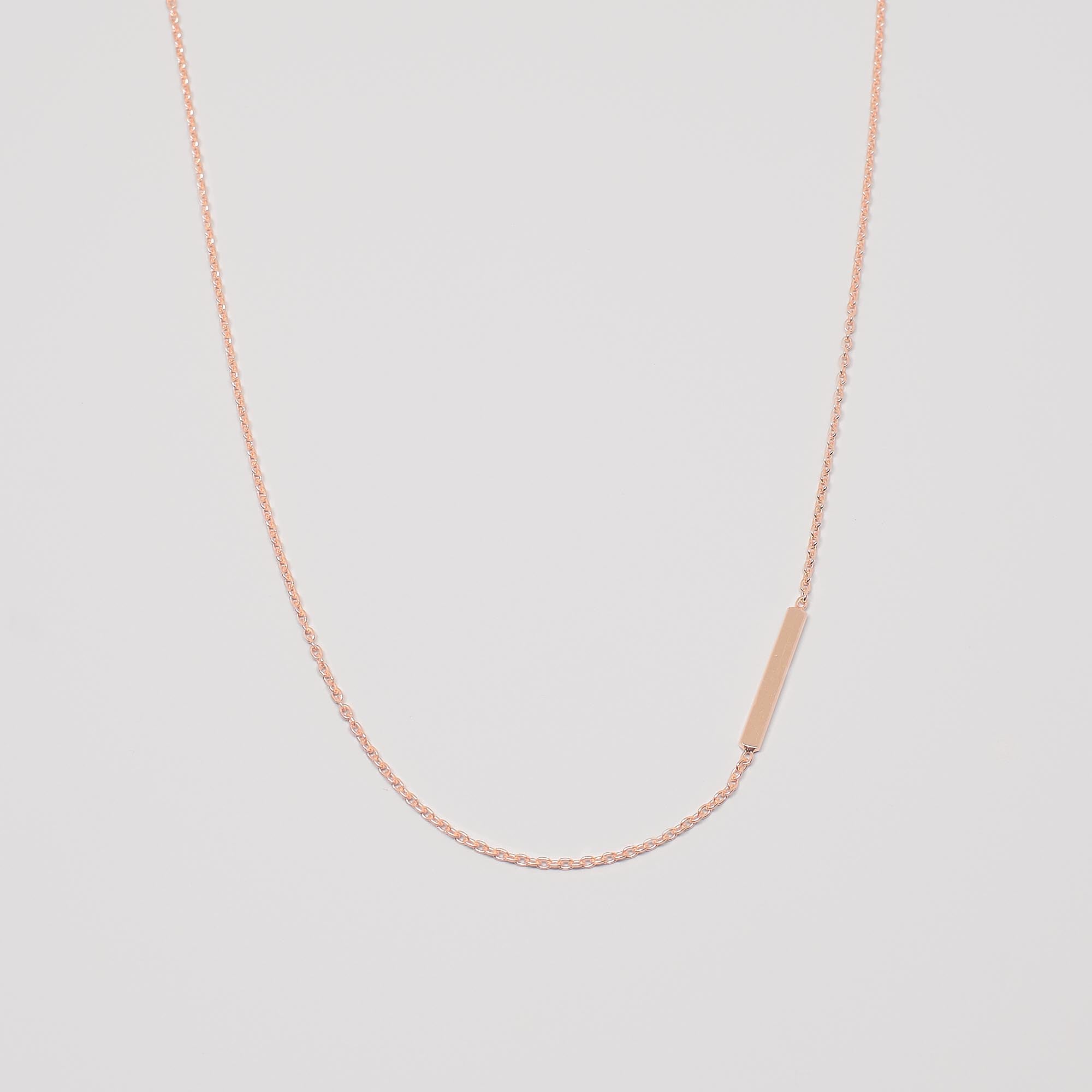 Kette bar necklace roségold, nachhaltige Halsketten