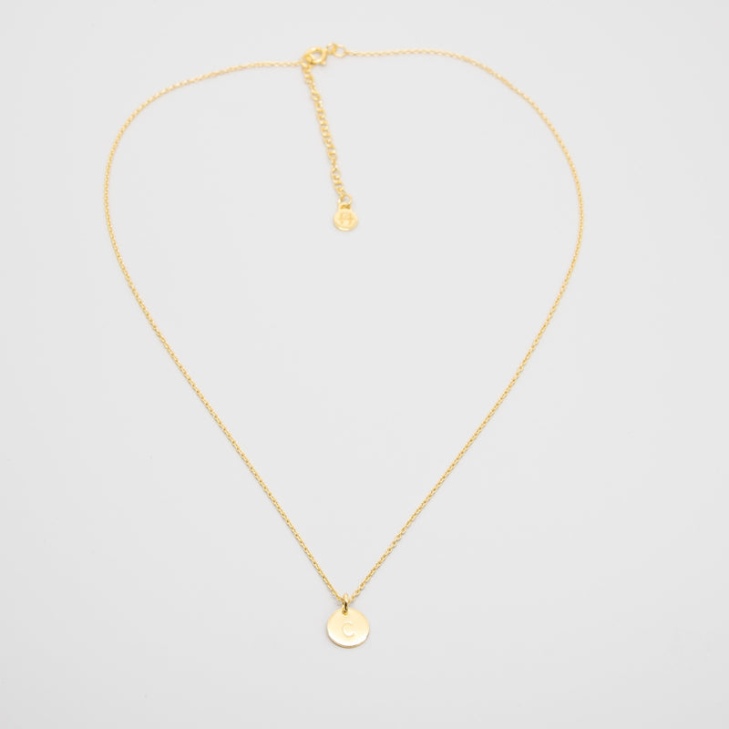 shiny disc necklace - M/L - personalized