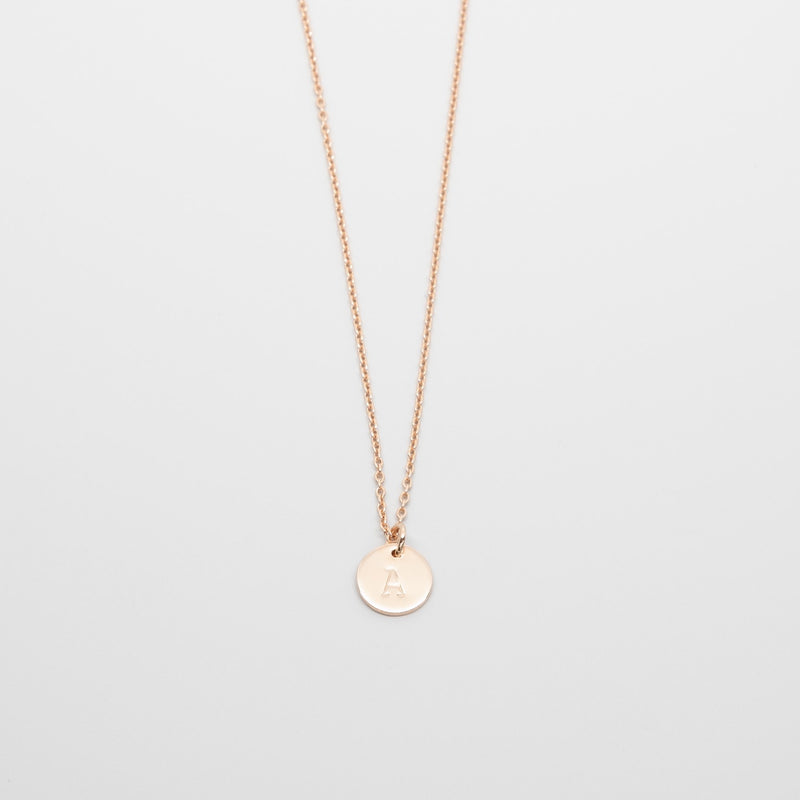 shiny disc necklace - M/L - personalized