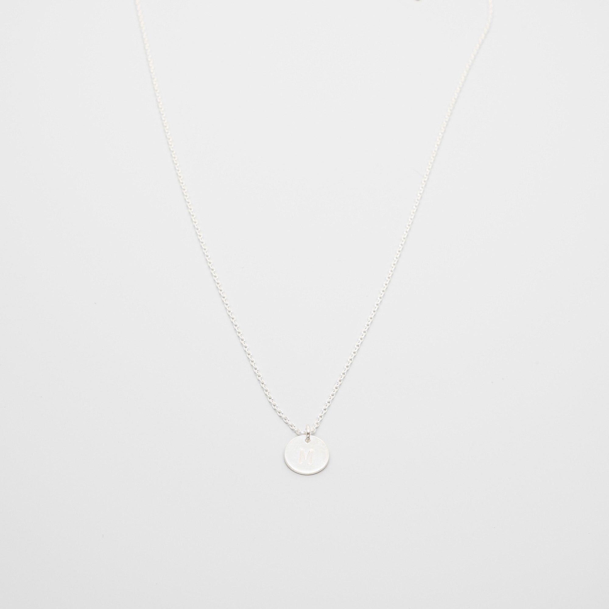 shiny disc necklace - personalized