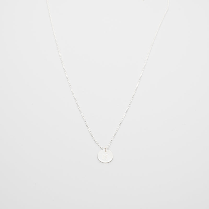 shiny disc necklace - M/L - personalized