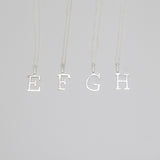 letter necklace silver