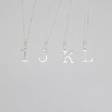 letter necklace silver