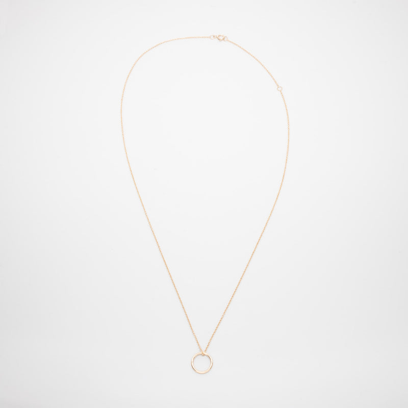 medium circle necklace | solid gold