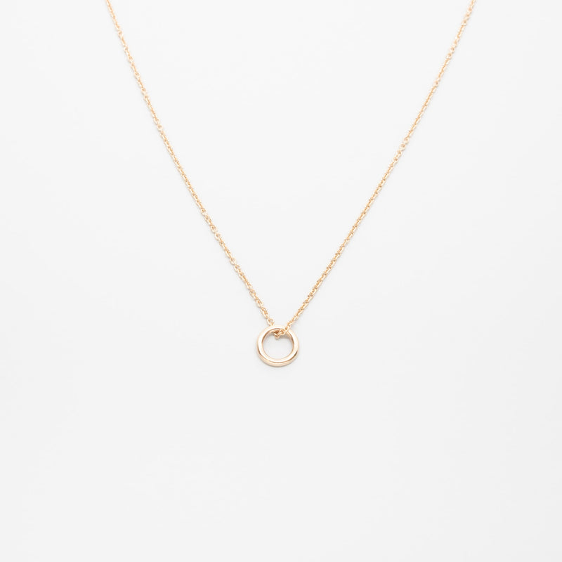 small circle necklace | solid gold