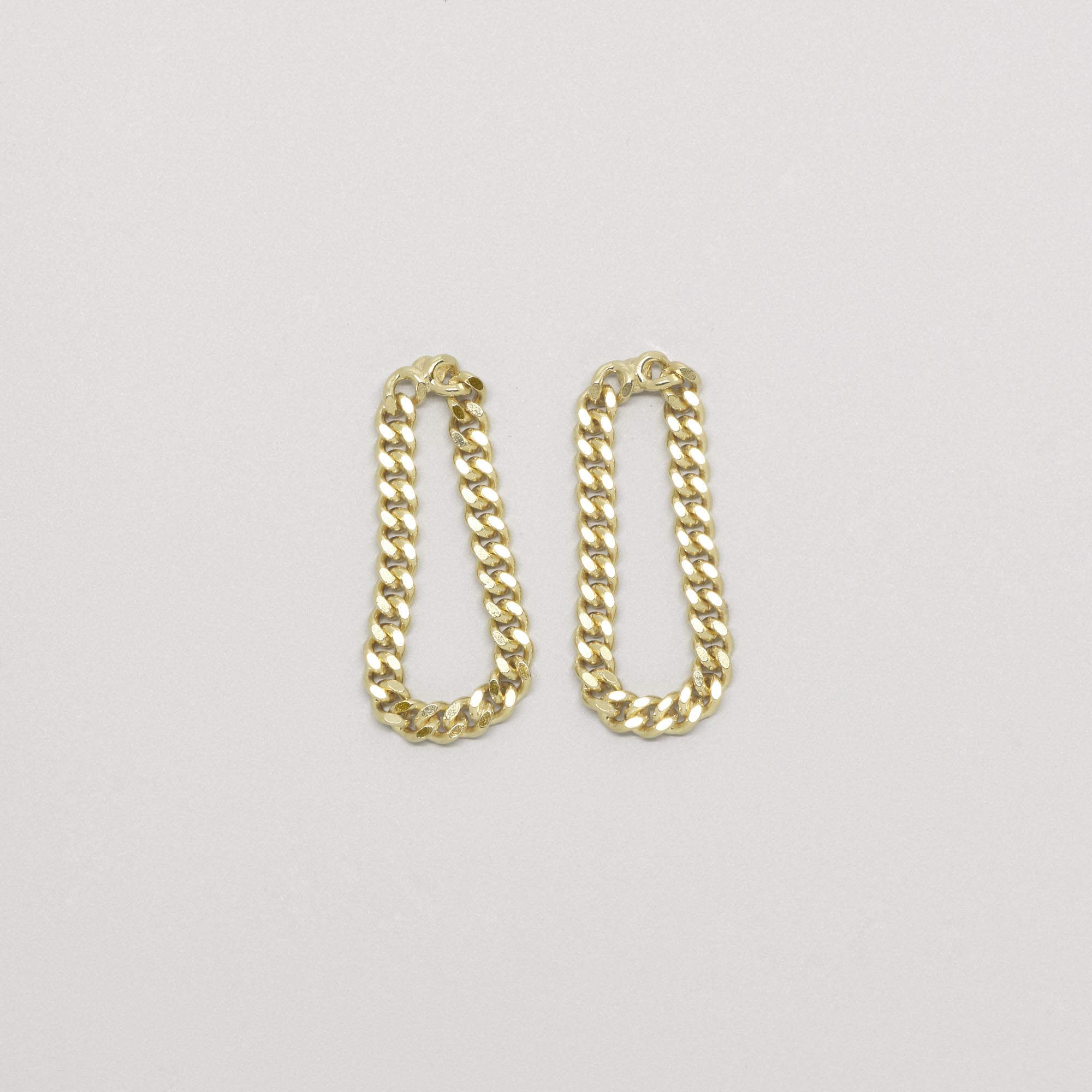 Ohrring drop chain Kette 24K vergoldet