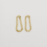 Ohrring drop chain Kette 24K vergoldet
