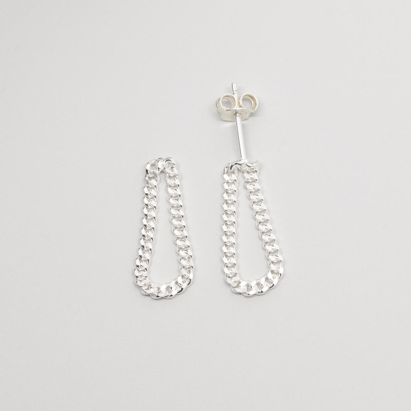 Ohrring drop chain Kette Sterling Silber