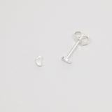 Ohrstecker halfmoon - Halbmond in Sterling Silber