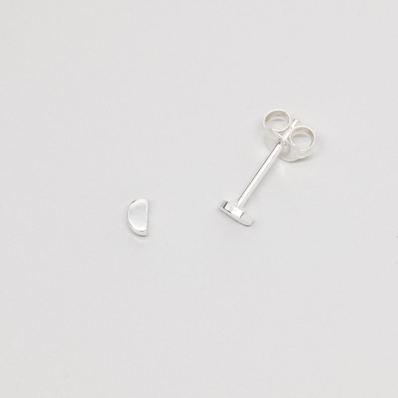Ohrstecker halfmoon - Halbmond in Sterling Silber