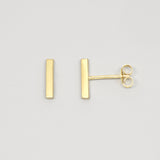 Ohrring bar satin in stabform mattiert, 24K vergoldet