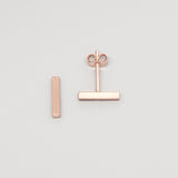 Ohrring bar satin in stabform mattiert, 24K roségold vergoldet