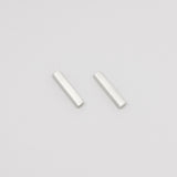 Ohrring bar satin in stabform mattiert, Sterling Silber
