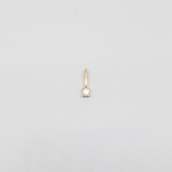 tiny diamond pendant | solid gold