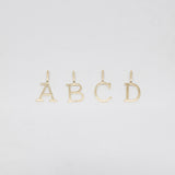 buchstabenkette letter necklace solid gold Buchstaben A B C D