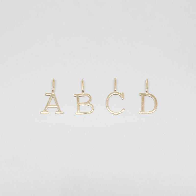 buchstabenkette letter necklace solid gold Buchstaben A B C D